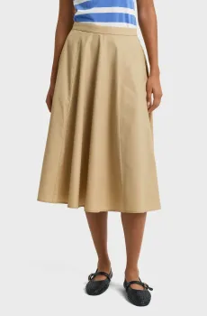Женская бежевая юбка LIGHTWEIGHT CHINO SKIRT Бежевый 36 Gant 4400163
