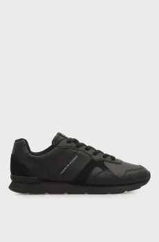 Мужские черные кожаные кроссовки RUNNER Черный 40 Tommy Hilfiger FM0FM06002