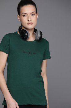 HRX by Hrithik Roshan Brand Logo Print Detail T-shirt