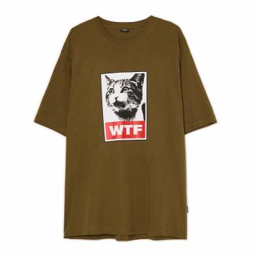 Cropp - Футболка з принтом - коричневувато-зелений Cropp - Футболка з принтом - коричневувато-зелений