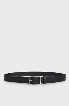 Мужской черный кожаный ремень JEANS BUCKLE 3.5 Черный 95 Tommy Hilfiger AM0AM12555