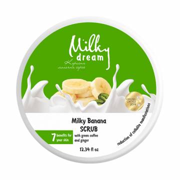 Скраб для тела Milky Dream Молочно-банановый, с зеленым кофе и имбирем, 350 г Скраб для тела Milky Dream Молочно-банановый, с зеленым кофе и имбирем, 350 г