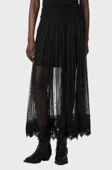 Женская черная юбка TRIXIE Черный 12 AllSaints W060RE
