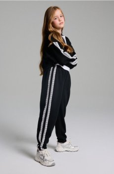 Брюки с лампасом - чорний