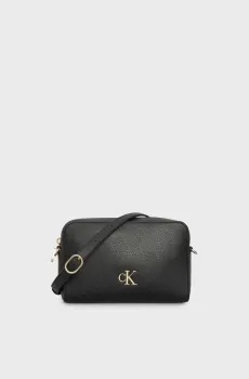 Женская черная  сумка MINIMAL MONOGRAM CAMERA BAG 20 Черный ONESIZE Calvin Klein LV04K3162G
