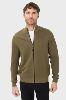 Мужской оливковый кардиган Knitted Оливковый XL Camel Active 409501-7K01-35