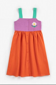 Хлопковое детское платье Bobo Choses Pixel Daisy