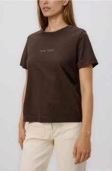 Reserved - Футболка з принтом - темно коричневий - 178HT-89X