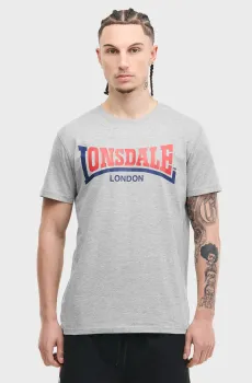Мужская серая футболка TWO TONE Серый L Lonsdale 113170