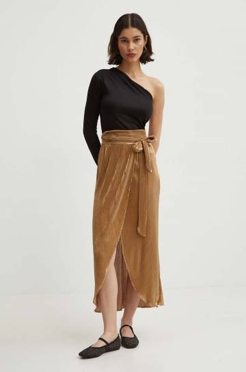 Юбка Never Fully Dressed цвет золотой maxi прямая NFDSK423 Юбка Never Fully Dressed цвет золотой maxi прямая NFDSK423