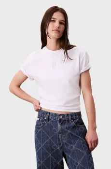 Женская белая футболка EMBLEM MOCK Белый XS Calvin Klein LV044D202G