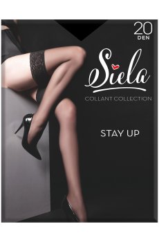 Чулки женские Siela Stay Up 20 DEN nero, розмір 1/2