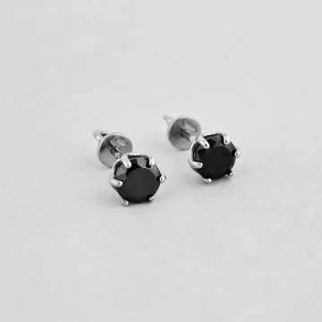 Серебряные серьги Minimal 390-dark Серебряные серьги Minimal 390-dark
