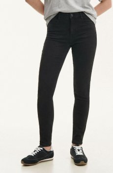 Cropp - Джинси skinny з ефектом виварювання - чорний