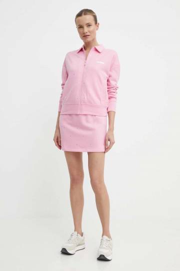 Юбка Guess SKYLAR цвет розовый mini расклешённая V4GD08 K8802 Юбка Guess SKYLAR цвет розовый mini расклешённая V4GD08 K8802