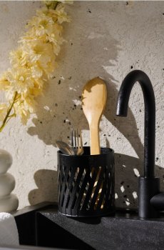 Сталевий сушар для посуду - чорний