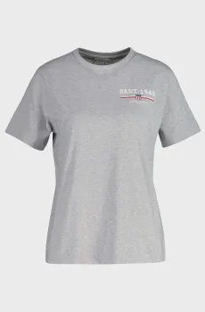 Женская серая футболка REG GRAPHIC SS T-SHIRT Серый S Gant 4201554
