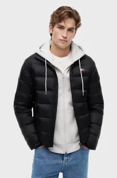 Мужская черная куртка LIGHT DOWN PACKBL JACKET EXT Черный XL Tommy Jeans DM0DM23231