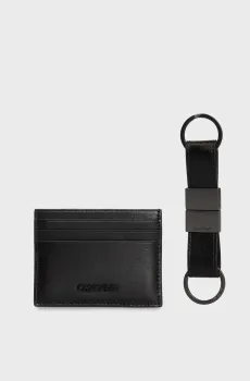 Мужской набор аксессуаров (кардхолдер, брелок) GS CCHOLDER 6CC + KEYFOB Черный ONESIZE Calvin Klein K50K512393