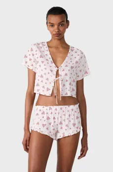 Женские белые шорты с узором CARSON Белый L Etam 6551423