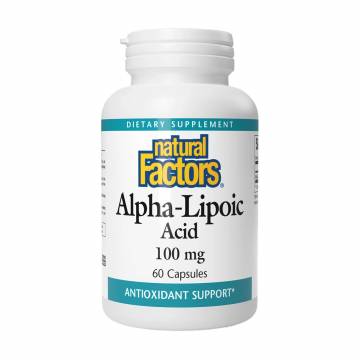 Альфа-липоевая кислота Natural Factors Alpha-Lipoic Acid 100 мг, 60 капсул