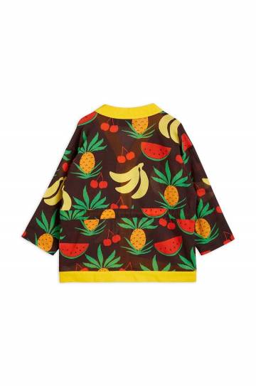 Детский хлопковый кардиган Mini Rodini цвет коричневый Детский хлопковый кардиган Mini Rodini цвет коричневый