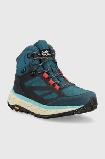 Ботинки Jack Wolfskin Terraventure Texapore Mid женские цвет бирюзовый с утеплением Ботинки Jack Wolfskin Terraventure Texapore Mid женские цвет бирюзовый с утеплением