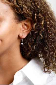 Серебряные серьги с позолотой Design Letters