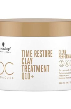 Уценка! Глиняная маска Schwarzkopf Professional BC Bonacure Time Restore Clay Treatment Q10+ для зрелых и ломких волос, 500 мл