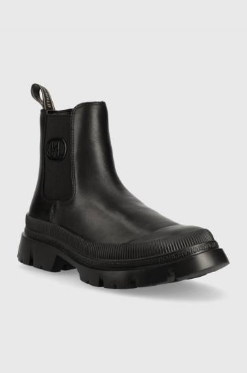 Кожаные полусапоги Karl Lagerfeld TREKKA MENS мужские цвет чёрный KL25243 Кожаные полусапоги Karl Lagerfeld TREKKA MENS мужские цвет чёрный KL25243