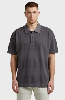 Мужское серое поло в полоску Washed Серый XL G-Star RAW D28927,E504
