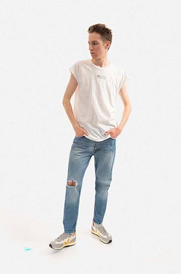 Хлопковая футболка Alpha Industries цвет белый однотонный 118531.626-white Хлопковая футболка Alpha Industries цвет белый однотонный 118531.626-white