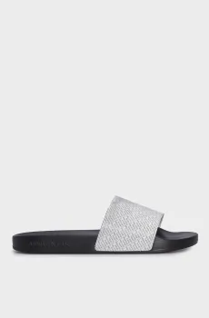 Женские серебристые слайдеры SLIDE LENTICULAR Серебряный 36 Calvin Klein YW0YW01403