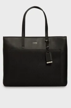 Женская черная сумка MUST AOP MEDIUM SHOPPER Черный ONESIZE Calvin Klein LV04F3225G