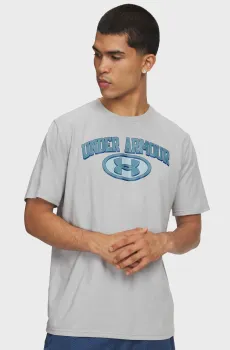 Мужская серая футболка UA M WM Locker Tag SS-GRY Серый L Under Armour 6012778-011