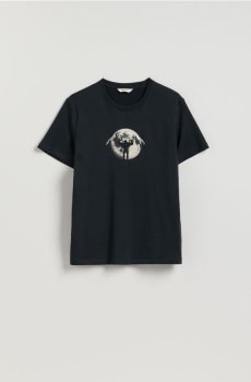 Reserved - Футболка regular з опуклим різдвяним принтом - антрацитовий - 679HO-86X