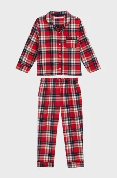 Детская красная пижама в клетку (рубашка, брюки) Красный 5-6Y womensecret 3598086