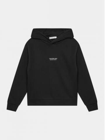 Calvin Klein Jeans Світшот Pixel Logo IB0IB01958 Чорний Relaxed Fit Calvin Klein Jeans Світшот Pixel Logo IB0IB01958 Чорний Relaxed Fit