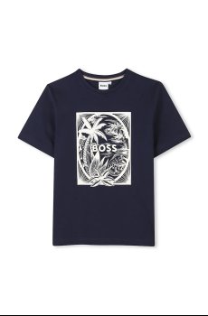 Детская хлопковая футболка BOSS