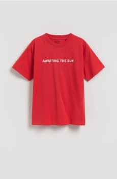 Reserved - Бавовняна футболка - червоний - 981IS-33X