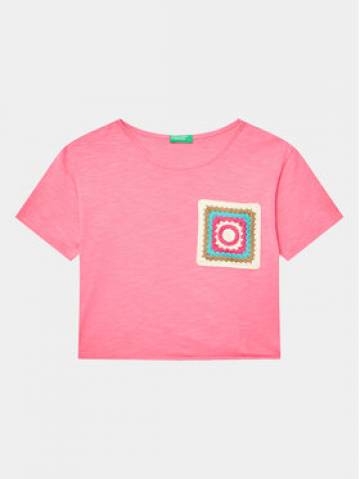 United Colors Of Benetton Футболка 3LHAC10BV Рожевий Regular Fit United Colors Of Benetton Футболка 3LHAC10BV Рожевий Regular Fit
