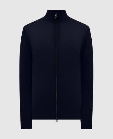 Синий кардиган из шерсти