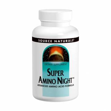 Комплекс аминокислот для сна Source Naturals Super Amino Night Усовершенствованная амино формула, 60 капсул