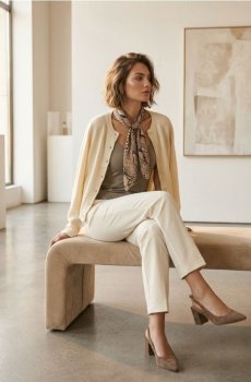 Класичний топ - бежевий