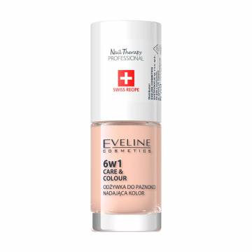 Лак-кондиционер для ногтей 6 в 1 Eveline Cosmetics Nail Therapy Professional Care & Colour Nail Conditioner, Nude, 5 мл Лак-кондиционер для ногтей 6 в 1 Eveline Cosmetics Nail Therapy Professional Care & Colour Nail Conditioner, Nude, 5 мл