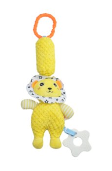 Мягкая игрушка-погремушка Lindo Лев, с рождения, 36*12*5 см (F 1015)