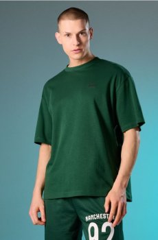 Бавовняна футболка з вишивкою - зелений