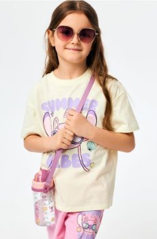 Пляшка для води з ремінцем Lilo & Stitch - різнобарвний