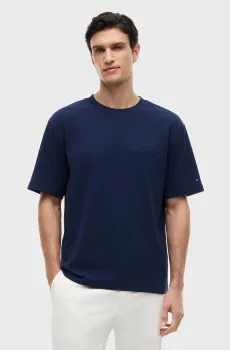Мужская темно-синяя футболка NAUTICAL ROPE Синий L Tommy Hilfiger MW0MW43212