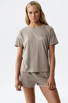 Женская серая пижама (футболка, шорты) Серый S Atlantic NLP-506